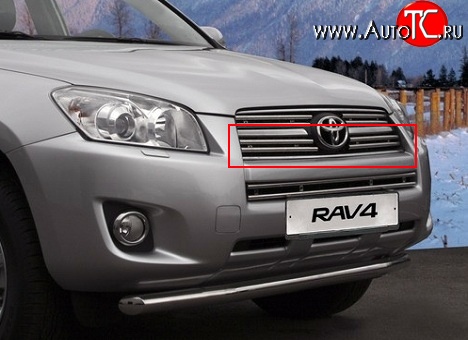 1 043 р. Декоративные вставки решетки радиатора Novline (нижние, тройные) Toyota RAV4 XA30 5 дв. 2-ой рестайлинг (2010-2013)  с доставкой в г. Пермь