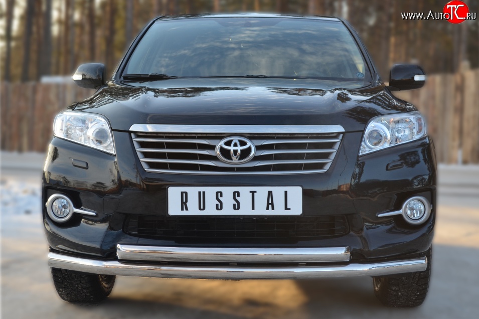 19 999 р. Защита переднего бампера (2 трубыØ76 и 42 мм, нержавейка) SLITKOFF  Toyota RAV4  XA30 (2010-2013) 5 дв. 2-ой рестайлинг  с доставкой в г. Пермь