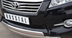 16 849 р. Защита переднего бампера (2 трубыØ75х42 мм, нержавейка) Russtal Toyota RAV4 XA30 5 дв. 2-ой рестайлинг (2010-2013)  с доставкой в г. Пермь. Увеличить фотографию 2
