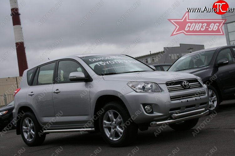 14 714 р. Защита переднего бампера двойная Souz-96 (d76/60) Toyota RAV4 XA30 5 дв. 2-ой рестайлинг (2010-2013)  с доставкой в г. Пермь