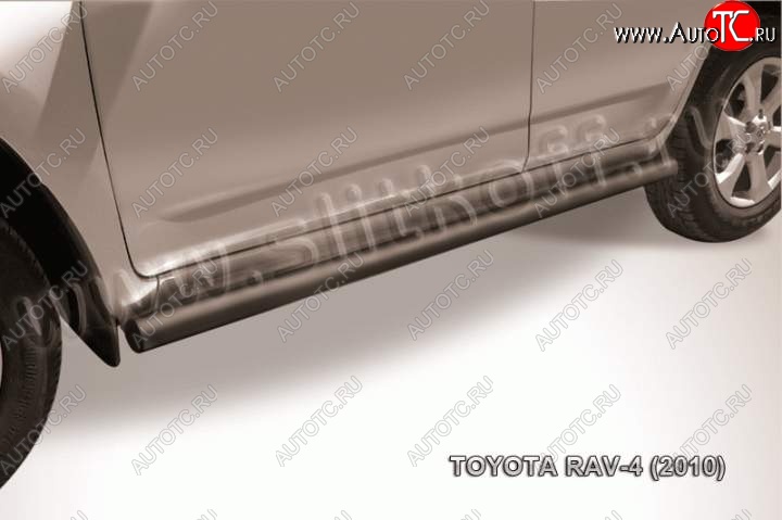 8 899 р. Защита порогов Slitkoff Toyota RAV4 XA30 5 дв. удлиненный 2-ой рестайлинг (2010-2013) (Цвет: серебристый)  с доставкой в г. Пермь