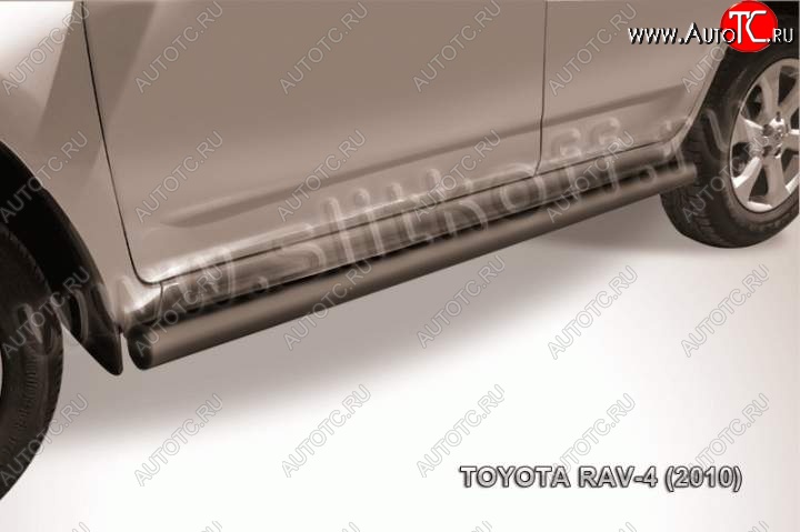 9 549 р. Защита порогов Slitkoff Toyota RAV4 XA30 5 дв. удлиненный 2-ой рестайлинг (2010-2013) (Цвет: серебристый)  с доставкой в г. Пермь