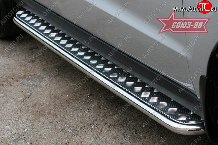 11 519 р. Защита порогов с листом Souz-96 (d42). Toyota RAV4 XA30 5 дв. 2-ой рестайлинг (2010-2013)  с доставкой в г. Пермь