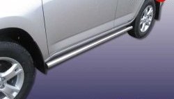 Защита порогов из круглой трубы диаметром 57 мм Slitkoff Toyota RAV4  XA30 (2010-2013) 5 дв. 2-ой рестайлинг