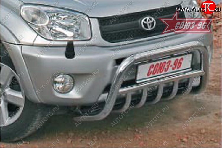 14 804 р. Защита переднего бампера Souz-96 (d60) Toyota RAV4 CA20 3 дв. дорестайлинг (2000-2003)  с доставкой в г. Пермь