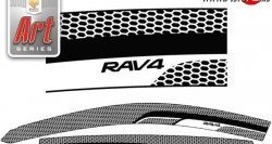 2 199 р. Комплект дефлекторов окон CA-Plastic Toyota RAV4 XA40 5 дв. дорестайлинг (2012-2015) (Classic полупрозрачный, Без хром.молдинга)  с доставкой в г. Пермь. Увеличить фотографию 5