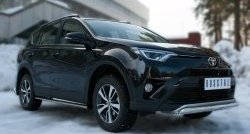 12 499 р. Защита переднего бампера (Ø75х42 мм, нержавейка) Russtal Toyota RAV4 XA40 5 дв. рестайлинг (2015-2019)  с доставкой в г. Пермь. Увеличить фотографию 4