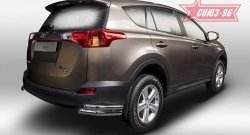 Защита заднего бампера из двойных боковых уголков Souz-96 (d60/42) Toyota RAV4  XA40 (2012-2015) 5 дв. дорестайлинг