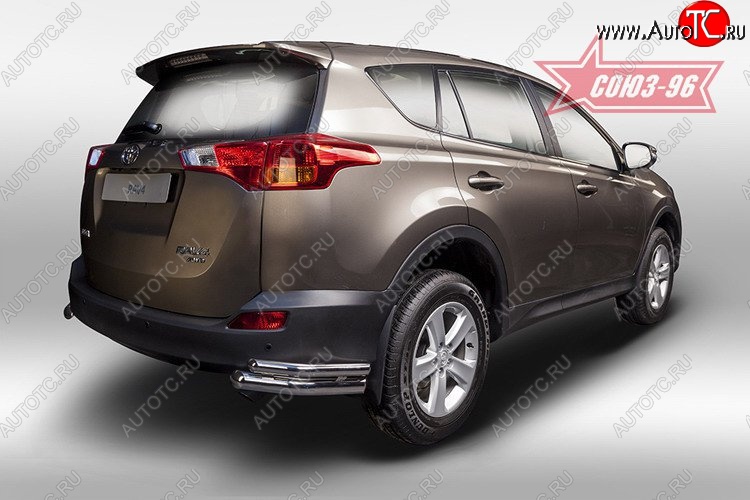14 264 р. Защита заднего бампера из двойных боковых уголков Souz-96 (d60/42)  Toyota RAV4  XA40 (2012-2015) 5 дв. дорестайлинг  с доставкой в г. Пермь