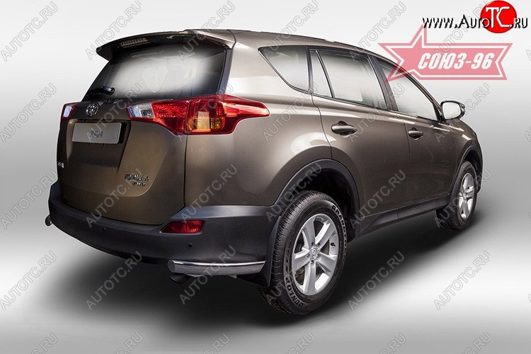 1 043 р. Защита заднего бампера из боковых уголков Souz-96 (d75x42) Toyota RAV4 XA40 5 дв. дорестайлинг (2012-2015)  с доставкой в г. Пермь