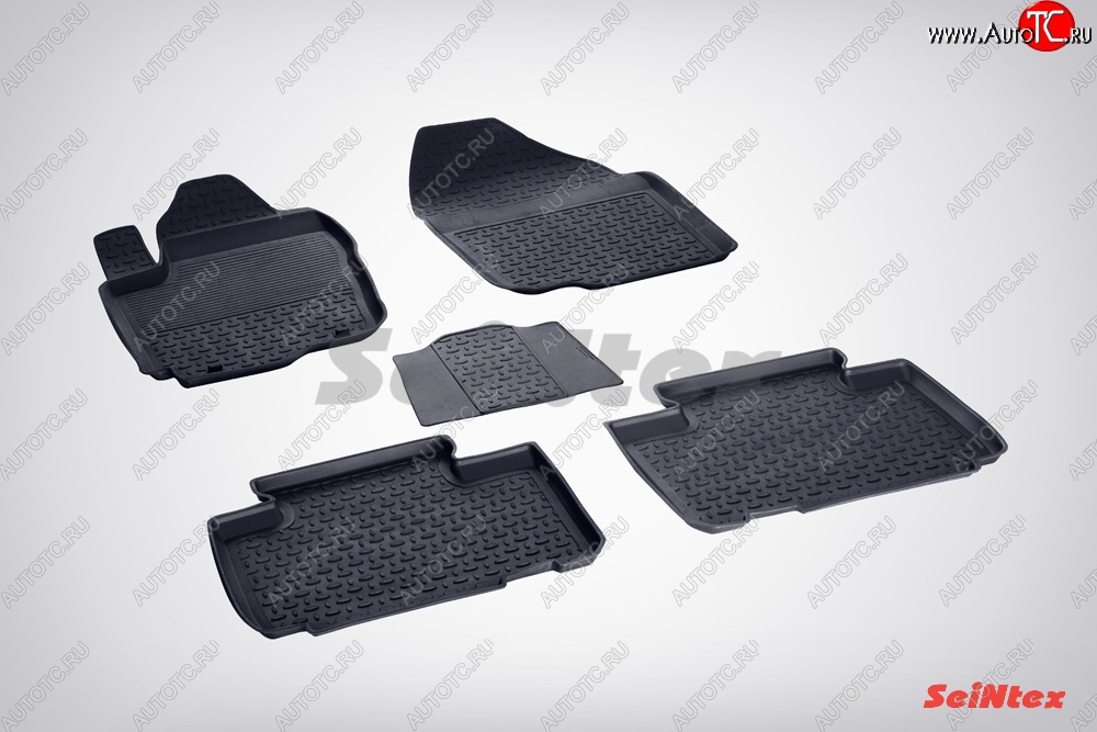 3 199 р. Износостойкие коврики в салон с высоким бортом SeiNtex Premium 4 шт. (резина) Toyota RAV4 XA40 5 дв. дорестайлинг (2012-2015)  с доставкой в г. Пермь