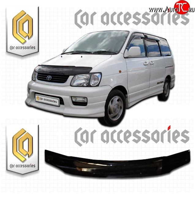 1 899 р. Дефлектор капота CA-Plastic  Toyota Town Ace  3 (1996-2008) (Classic черный, Без надписи)  с доставкой в г. Пермь