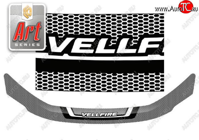 2 399 р. Дефлектора окон CA-Plastiс  Toyota Vellfire (2008-2015) (Серия Art белая)  с доставкой в г. Пермь