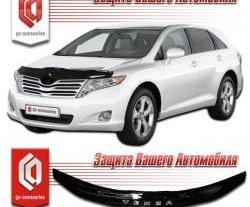 2 199 р. Дефлектор капота CA-Plastic Toyota Venza GV10 рестайлинг (2012-2016) (Classic черный, Без надписи)  с доставкой в г. Пермь. Увеличить фотографию 2