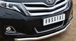 13 649 р. Одинарная защита переднего бампера диаметром 57 мм SLITKOFF Toyota Venza GV10 рестайлинг (2012-2016) (нержавейка полированная)  с доставкой в г. Пермь. Увеличить фотографию 2