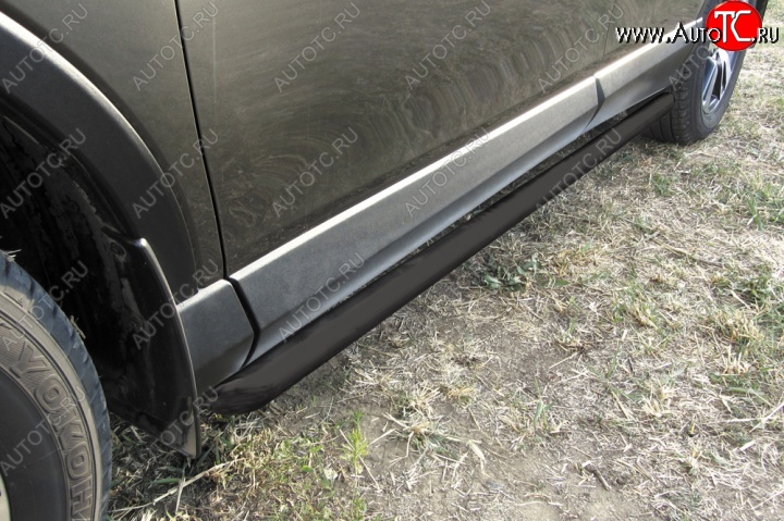 11 549 р. Защита порогов Slitkoff  Toyota Venza  GV10 (2012-2016) рестайлинг (Цвет: серебристый)  с доставкой в г. Пермь