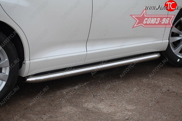 21 509 р. Защита порогов с листом Souz-96 (d60). Toyota Venza GV10 дорестайлинг (2008-2012)  с доставкой в г. Пермь