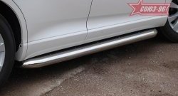 24 839 р. Защита порогов с листом Souz-96 (d76).  Toyota Venza  GV10 (2008-2012) дорестайлинг  с доставкой в г. Пермь. Увеличить фотографию 2