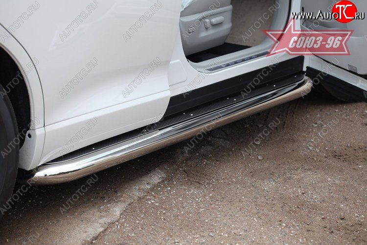 24 839 р. Защита порогов с листом Souz-96 (d76).  Toyota Venza  GV10 (2008-2012) дорестайлинг  с доставкой в г. Пермь