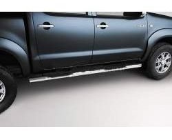 Защита порогов с проступью Souz-96 (d76) Toyota Venza  GV10 (2008-2012) дорестайлинг