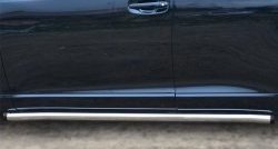 70 999 р. Защита порогов из круглой трубы диаметром 63 мм Russtal Toyota Venza GV10 рестайлинг (2012-2016) (Защита порогов с со скосами на торцах (вариант 1))  с доставкой в г. Пермь. Увеличить фотографию 5
