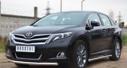 70 999 р. Защита порогов из круглой трубы диаметром 63 мм Russtal Toyota Venza GV10 рестайлинг (2012-2016) (Защита порогов с со скосами на торцах (вариант 1))  с доставкой в г. Пермь. Увеличить фотографию 10