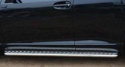 Широкая защита порогов SLITKOFF Toyota Venza  GV10 (2012-2016) рестайлинг
