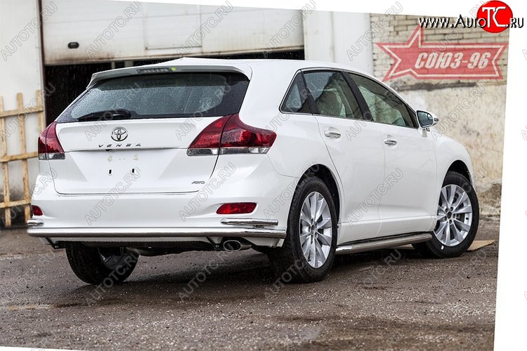 19 079 р. Двойная заднего бампера рестайлинг Souz-96 (d60/42) Toyota Venza GV10 дорестайлинг (2008-2012)  с доставкой в г. Пермь