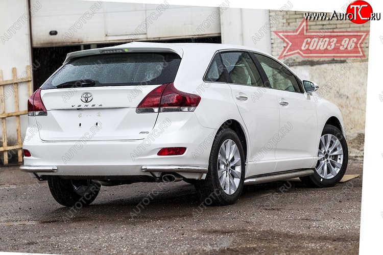 9 539 р. Защита заднего бампера из боковых уголков Souz-96 (d60) Toyota Venza GV10 дорестайлинг (2008-2012)  с доставкой в г. Пермь