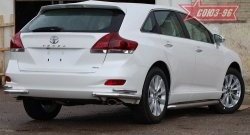 15 749 р. Защита заднего бампера из двойных боковых уголков Souz-96 (d60/42) Toyota Venza GV10 дорестайлинг (2008-2012)  с доставкой в г. Пермь. Увеличить фотографию 2