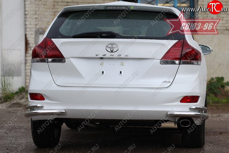 15 749 р. Защита заднего бампера из двойных боковых уголков Souz-96 (d60/42) Toyota Venza GV10 дорестайлинг (2008-2012)  с доставкой в г. Пермь