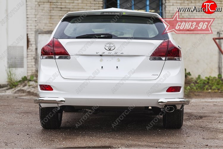 12 419 р. Защита заднего бампера из боковых уголков Souz-96 (d76) Toyota Venza GV10 дорестайлинг (2008-2012)  с доставкой в г. Пермь