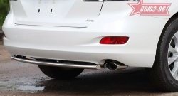2 999 р. Защита заднего бампера из овальной трубы Souz-96 горизонтальная (в 75х42) Toyota Venza GV10 дорестайлинг (2008-2012)  с доставкой в г. Пермь. Увеличить фотографию 2