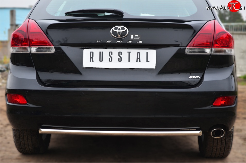 6 399 р. Одинарная защита заднего бампера из трубы диаметром 42 мм SLITKOFF  Toyota Venza  GV10 (2012-2016) рестайлинг  с доставкой в г. Пермь