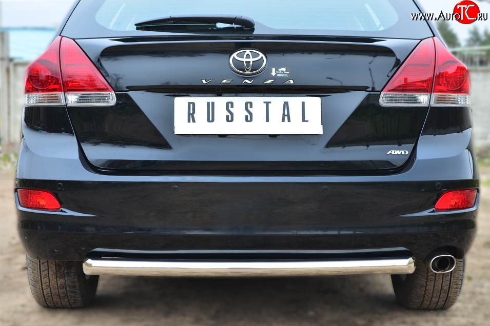 13 549 р. Одинарная защита заднего бампера из трубы диаметром 63 мм SLITKOFF  Toyota Venza  GV10 (2012-2016) рестайлинг  с доставкой в г. Пермь
