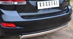 11 599 р. Защита заднего бампера (Ø75x42 мм, нержавейка) Russtal Toyota Venza GV10 рестайлинг (2012-2016)  с доставкой в г. Пермь. Увеличить фотографию 2