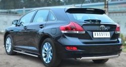 11 599 р. Защита заднего бампера (Ø75x42 мм, нержавейка) Russtal Toyota Venza GV10 рестайлинг (2012-2016)  с доставкой в г. Пермь. Увеличить фотографию 3