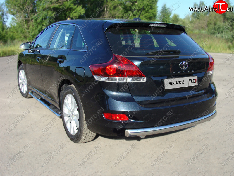 21 999 р. Защита заднего бампера (овальная) ТСС (нержавейка d75х42 мм)  Toyota Venza  GV10 (2012-2016) рестайлинг  с доставкой в г. Пермь