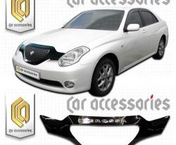 2 399 р. Дефлектор капота CA-Plastic  Toyota Verossa (2001-2004) (серия Classic черный, Без надписи)  с доставкой в г. Пермь. Увеличить фотографию 2