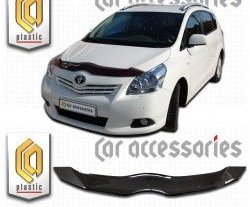 1 899 р. Дефлектор капота CA-Plastic Toyota Verso R20 дорестайлинг (2009-2012) (серия Classic черный, Без надписи)  с доставкой в г. Пермь. Увеличить фотографию 2