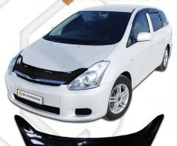 2 199 р. Дефлектор капота CA-Plastic Toyota Wish XE10 дорестайлинг (2003-2005) (серия Classic черный, Без надписи)  с доставкой в г. Пермь. Увеличить фотографию 2