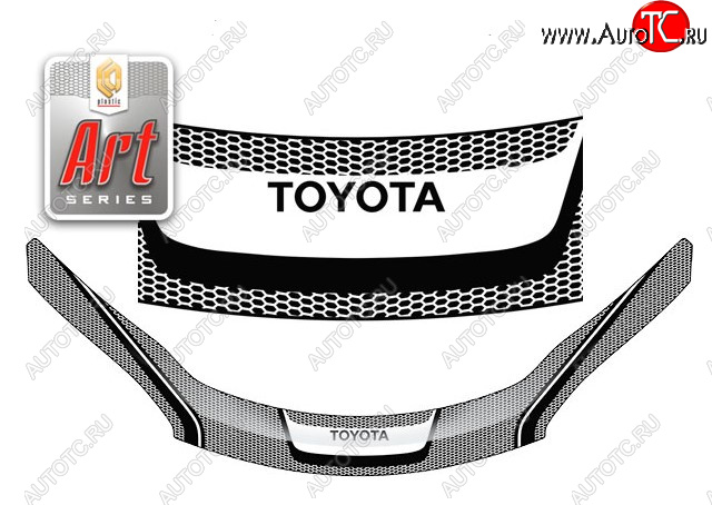2 399 р. Дефлектор капота CA-Plastic  Toyota Wish  XE20 (2009-2017) дорестайлинг, рестайлинг (Серия Art графит)  с доставкой в г. Пермь