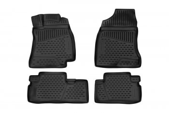 Комплект 3D ковриков салона Element (полиуретан, правый руль) Toyota Wish XE20 дорестайлинг (2009-2012) (Черные)
