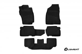 Комплект 3D ковриков салона правый руль Element (полиуретан) Toyota Wish XE20 дорестайлинг (2009-2012) (Черные)