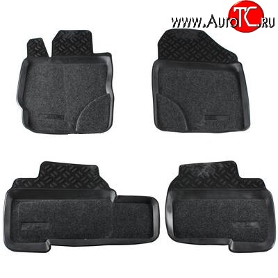 3 299 р. Комплект ковриков в салон Aileron 4 шт. (полиуретан, покрытие Soft)  Toyota Yaris  XP130 (2010-2014) хэтчбэк 5 дв. дорестайлинг  с доставкой в г. Пермь