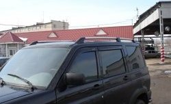 Усиленные рейлинги Ралекс-Тюнинг Уаз Патриот ( 3163 5 дв.,  Спорт,  3163 5-дв.) (2005-2025) дорестайлинг, 1-ый рестайлинг, 2-ой рестайлинг (Нагрузка до 100 кг (усиленные кронштейны башмаков 6 штук))