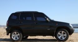 3 299 р. Рейлинги Лидер-премиум на автомобиль Chevrolet Niva 2123 рестайлинг (2009-2020) (Цвет: чёрный)  с доставкой в г. Пермь. Увеличить фотографию 2