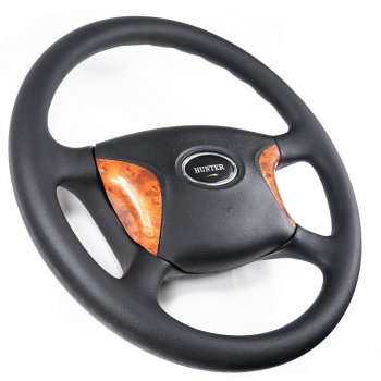 3 699 р. Рулевое колесо Delux (Ø400)  Уаз 315195 Хантер (2003-2025) (Дерево)  с доставкой в г. Пермь. Увеличить фотографию 2