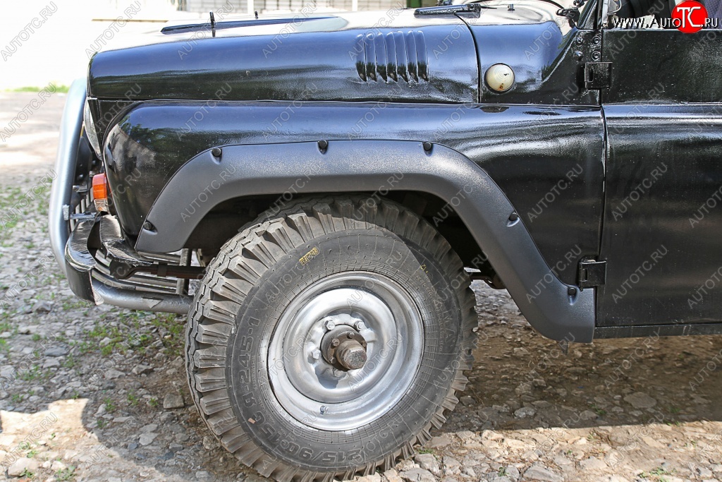 8 499 р. Накладки на колёсные арки RA (50 мм, комплект) Уаз 469 (1972-2011) (Поверхность шагрень)  с доставкой в г. Пермь