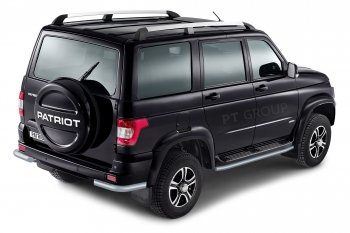 6 759 р. Защита порогов из трубы Ø51 Petroil Tuning  Уаз Патриот  3163 5-дв. (2014-2016) 1-ый рестайлинг (Черный (Шагрень))  с доставкой в г. Пермь. Увеличить фотографию 2